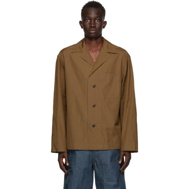 Lemaire Brown Cotton Poplin Shirt