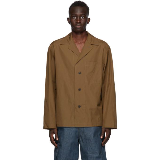 Lemaire Brown Cotton Poplin Shirt