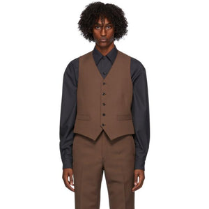 Lemaire Brown Wool Vest