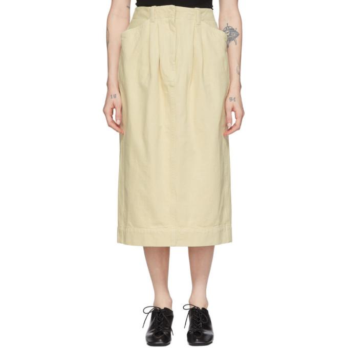 Lemaire Off-White Denim Baggy Skirt