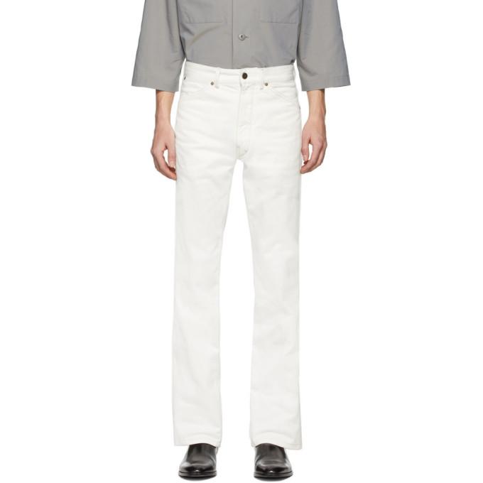 Lemaire Off-White Denim Bootcut Jeans