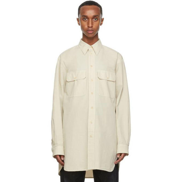 Lemaire Off-White Denim Military Shirt
