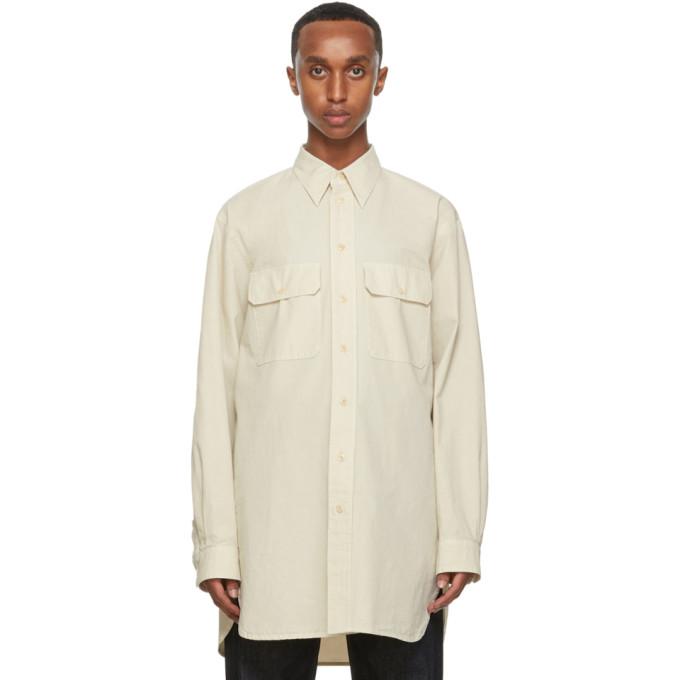 Lemaire Off-White Denim Military Shirt