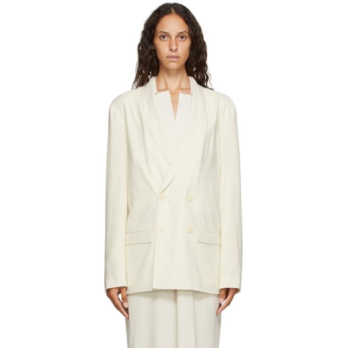 Lemaire Off-White Double-Breasted Blazer