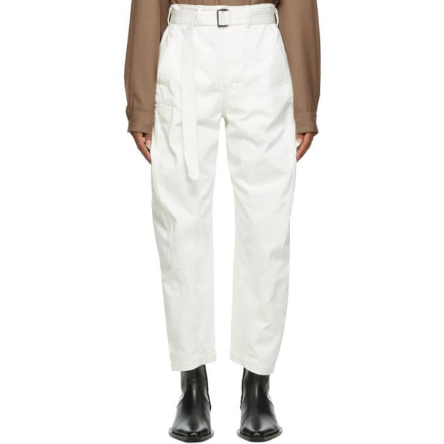 Lemaire White Heavy Twisted Jeans