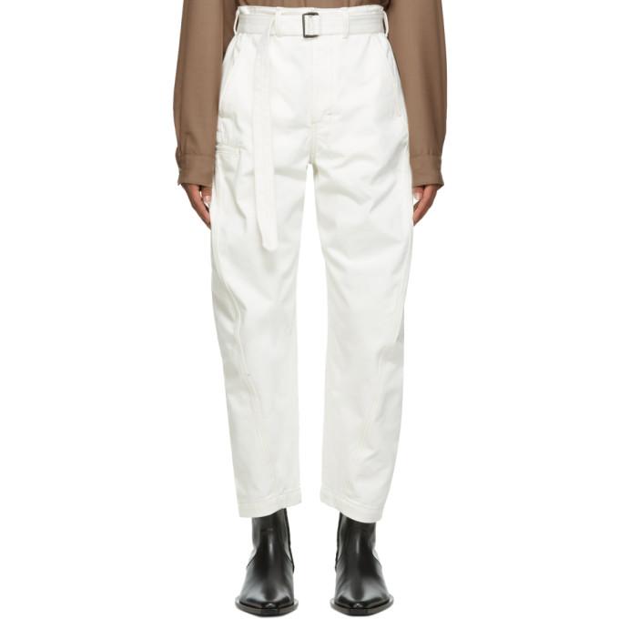 Lemaire White Heavy Twisted Jeans