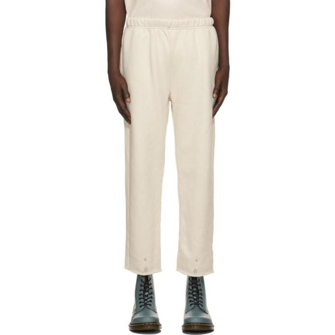 Les Tien Off-White Front Snap Lounge Pants