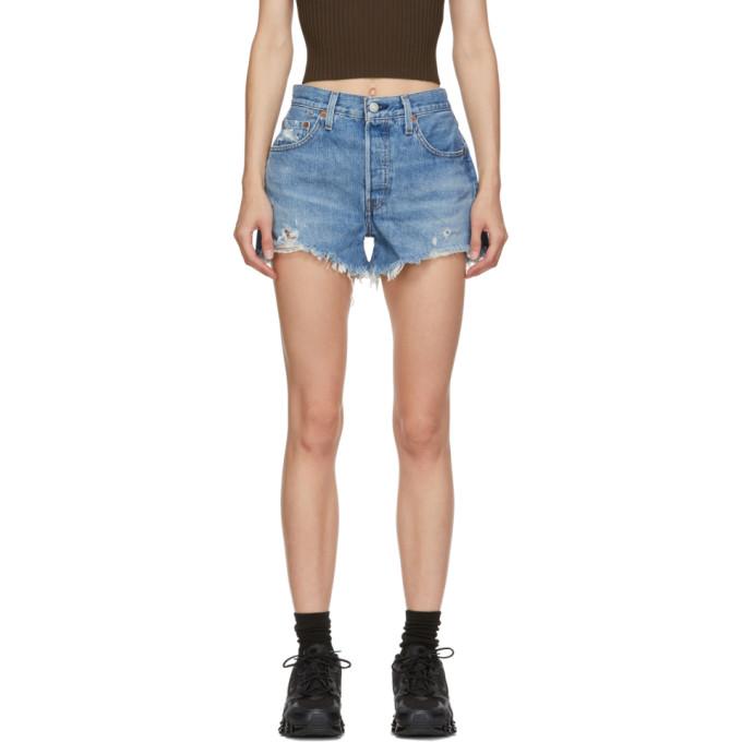 Levis Blue 501 Original Shorts