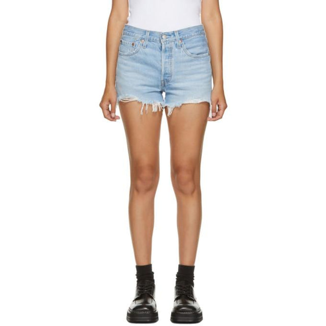 Levis Blue Denim 501 Original Shorts