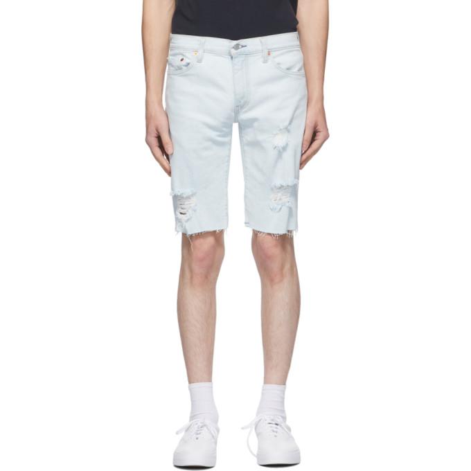 Levis Blue Denim 511 Slim Cut-Off Shorts