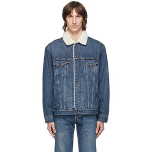 Levis Blue Denim and Sherpa Vintage Fit Trucker Jacket