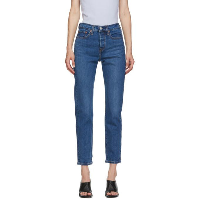 Levis Blue Wedgie Fit Ankle Jeans