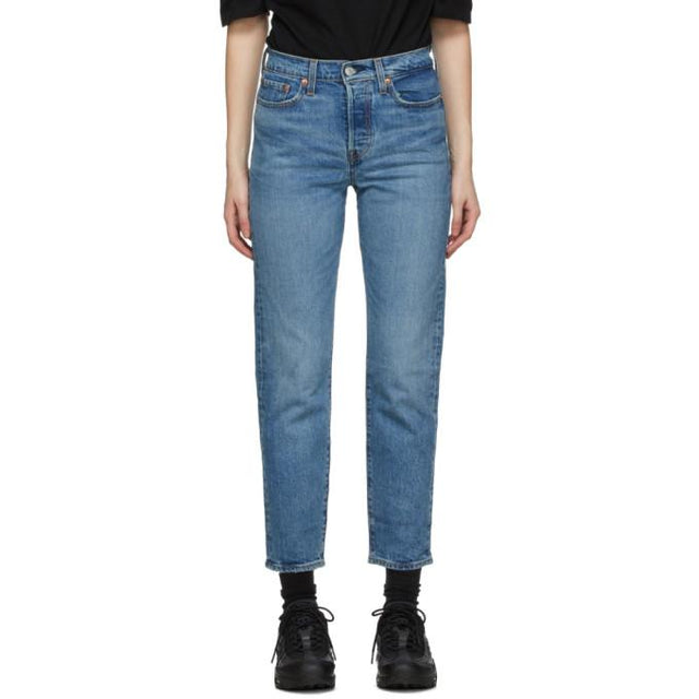 Levis Blue Wedgie Fit Ankle Jeans