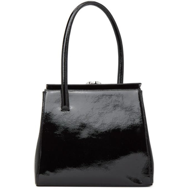 Little Liffner Black Naplak Patent Madame Bag