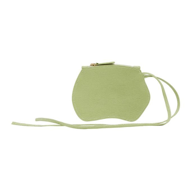Little Liffner Green Lizard Mini Pebble Pouch