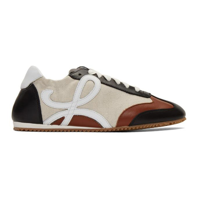 Loewe Beige and Navy Ballet Runner Sneakers