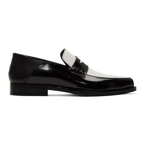 Loewe Black and White Pointy Loafers