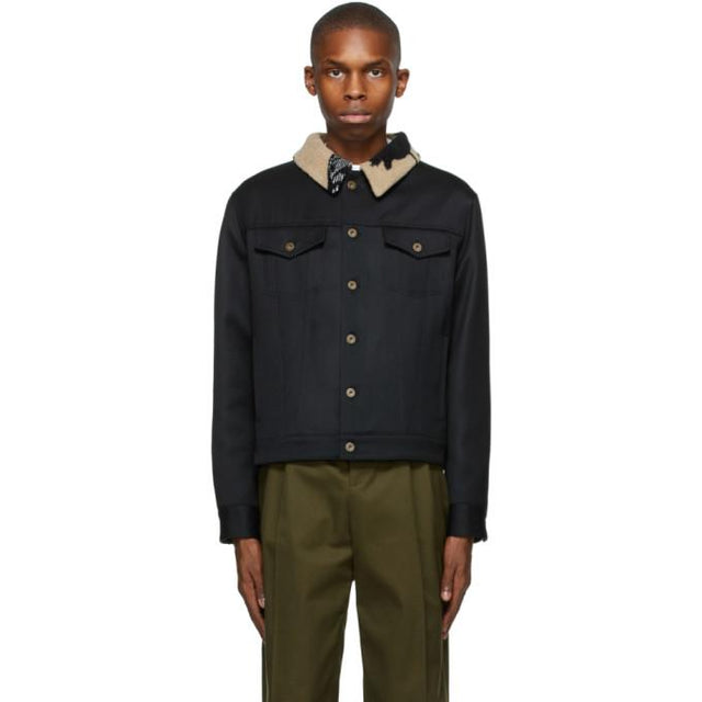 Loewe Black Wool Denim Jacket
