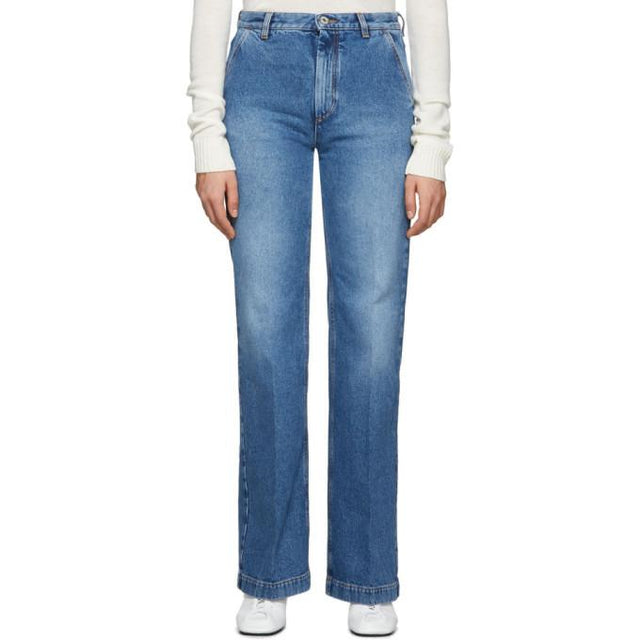 Loewe Blue Flared Stonewashed Jeans