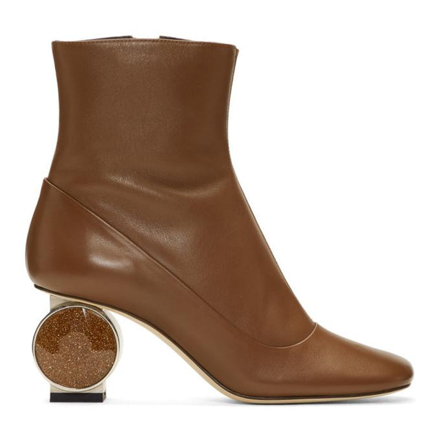 Loewe Brown Strass Heel Boots