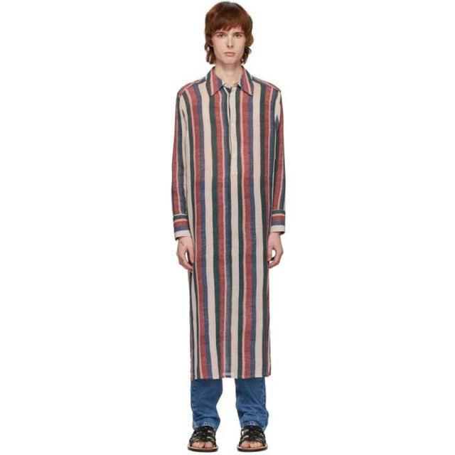 Loewe Multicolor Stripe Long Tunic Shirt