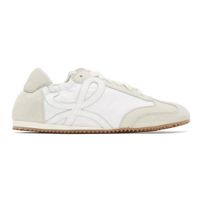 Loewe Off-White and White Ballet Runner Sneakers