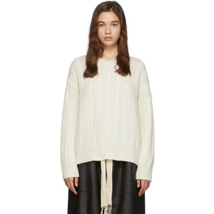 Loewe Off-White Cable Crewneck Sweater