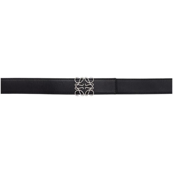 Loewe Reversible Black and Navy Anagram Belt