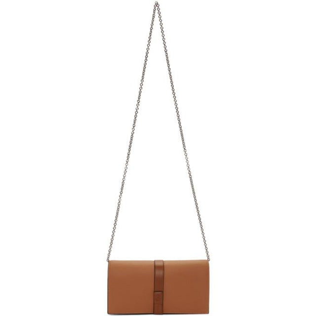 Loewe Tan Chain Wallet Bag