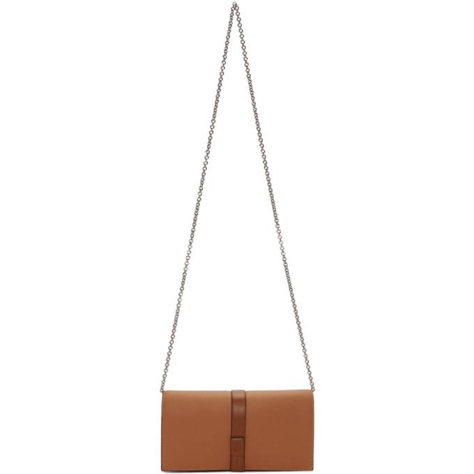 Loewe Tan Chain Wallet Bag