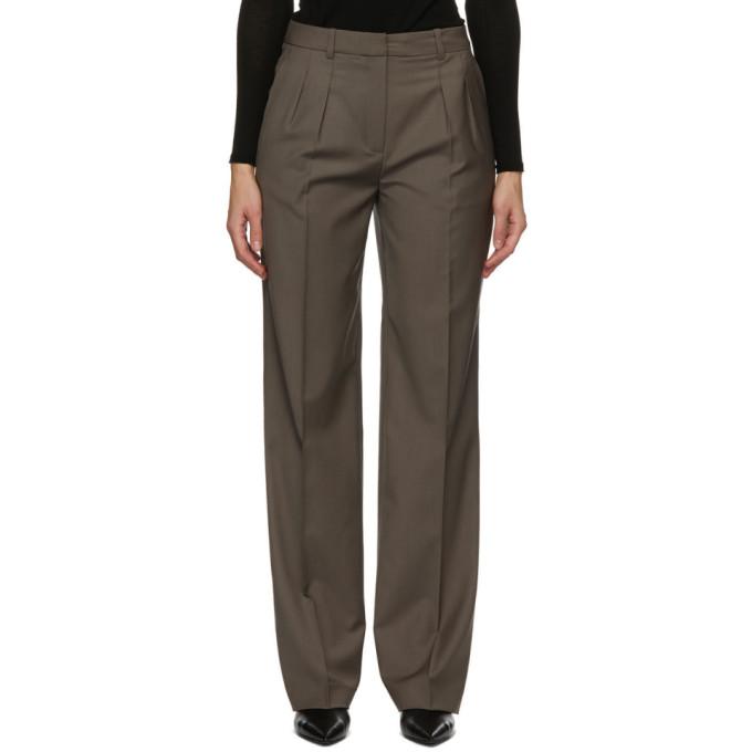 Loulou Studio Grey Pleated Trousers