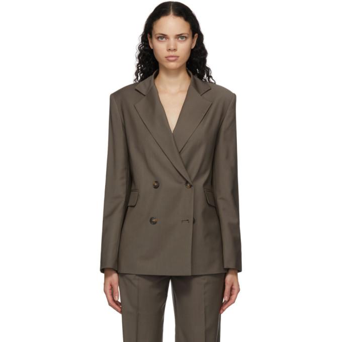 Loulou Studio Grey Tatakoto Double Breasted Blazer