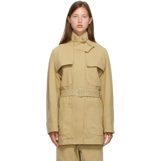LOW CLASSIC Beige Classic Half-Pocket Jacket