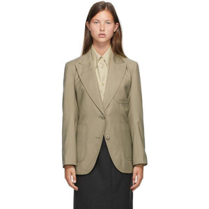 LOW CLASSIC Khaki Stitch Slim Blazer