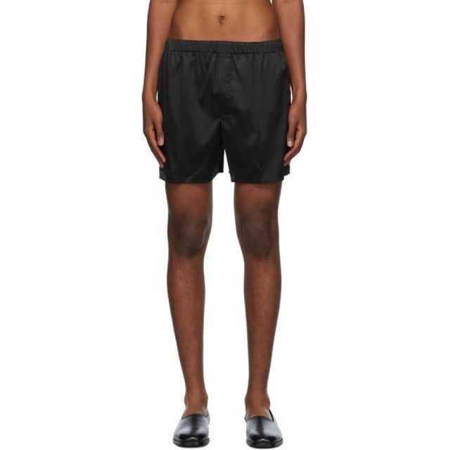 Ludovic de Saint Sernin Black Silk Boxer Shorts