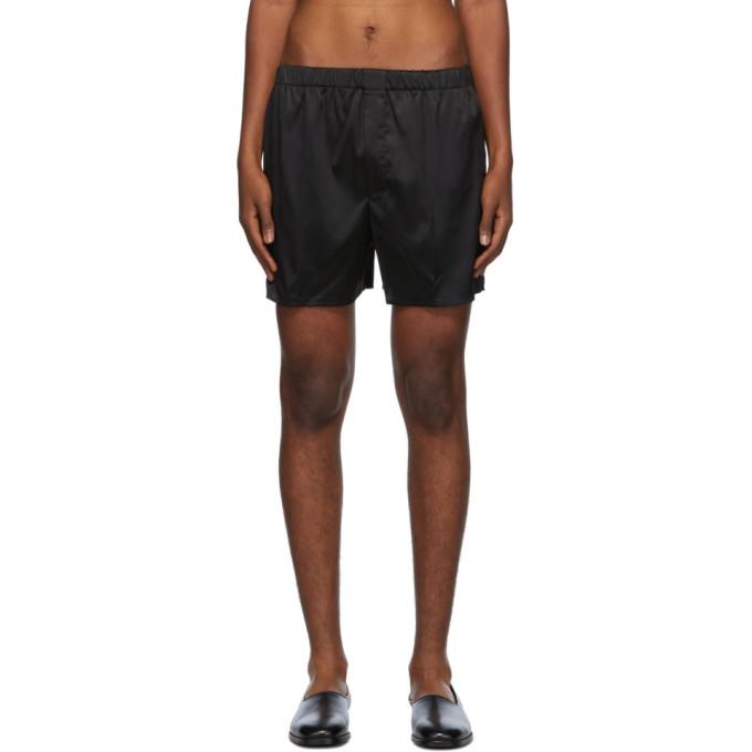 Ludovic de Saint Sernin Black Silk Boxer Shorts