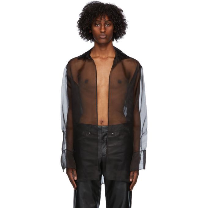 Ludovic de Saint Sernin Black Silk Organza Go To Shirt – BlackSkinny