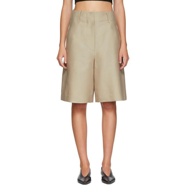LVIR Beige Silk Shorts