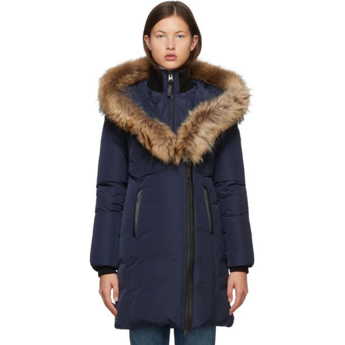 Mackage Navy Down and Fur Classic Kay Parka