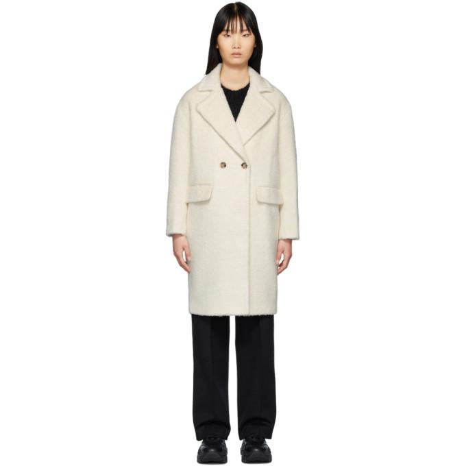 Mackage Off-White Alpaca and Wool Eve Long Coat