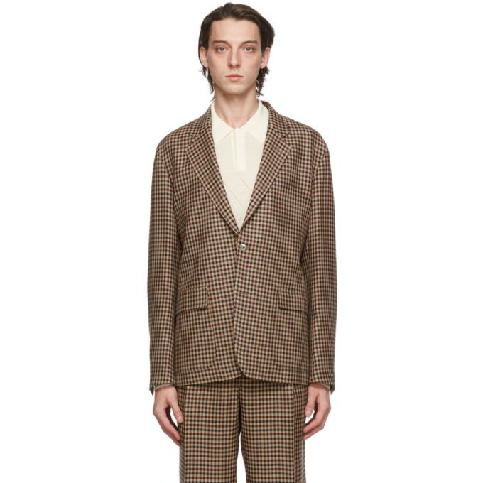 Mackintosh Beige Wool Check Cupar Blazer