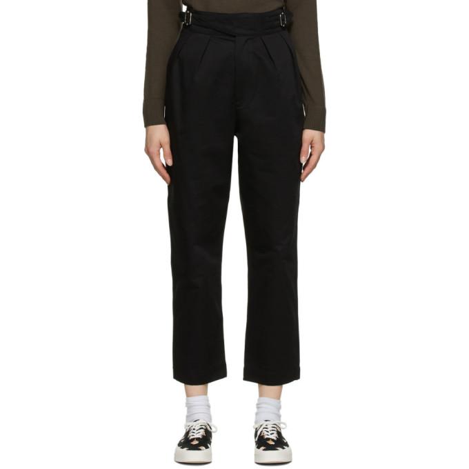 Maison Kitsune Black Denim Worker Pants