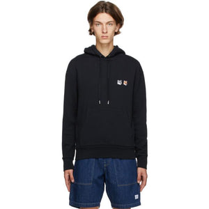 Maison Kitsune Black Double Fox Head Hoodie