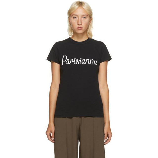 Maison Kitsune Black Parisienne T-Shirt
