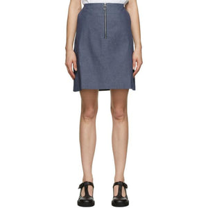 Maison Kitsune Blue A-Line Skirt