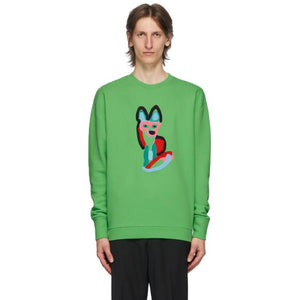 Maison Kitsune Green ACIDE Fox Sweatshirt