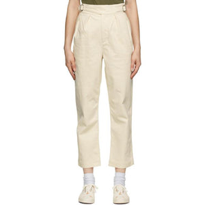 Maison Kitsune Off-White Denim Worker Pants