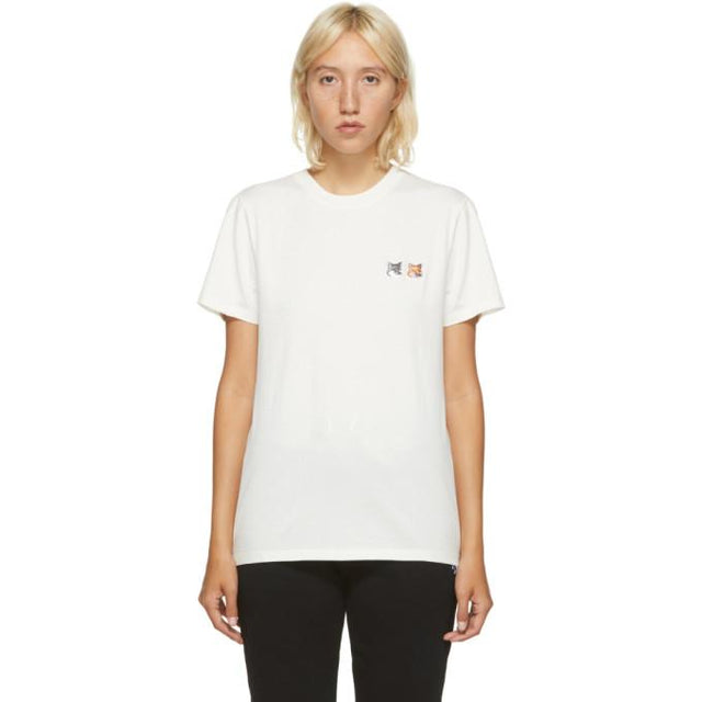 Maison Kitsune Off-White Double Fox Head T-Shirt