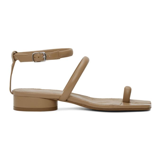 Maison Margiela Beige Ankle Strap Tabi Sandals – BlackSkinny