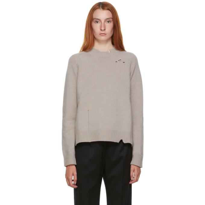 Maison Margiela Beige Destroyed Sweater